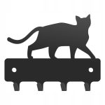 Wieszak metalowy na klucze Kot WIE122 10 cm