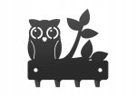 Wieszak metalowy na klucze Sowa 10 cm