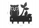 Wieszak metalowy na klucze Sowa 10 cm - imagine 2