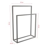 Wieszak na ręczniki stojący stal nierdzewna szlif M - imagine 2