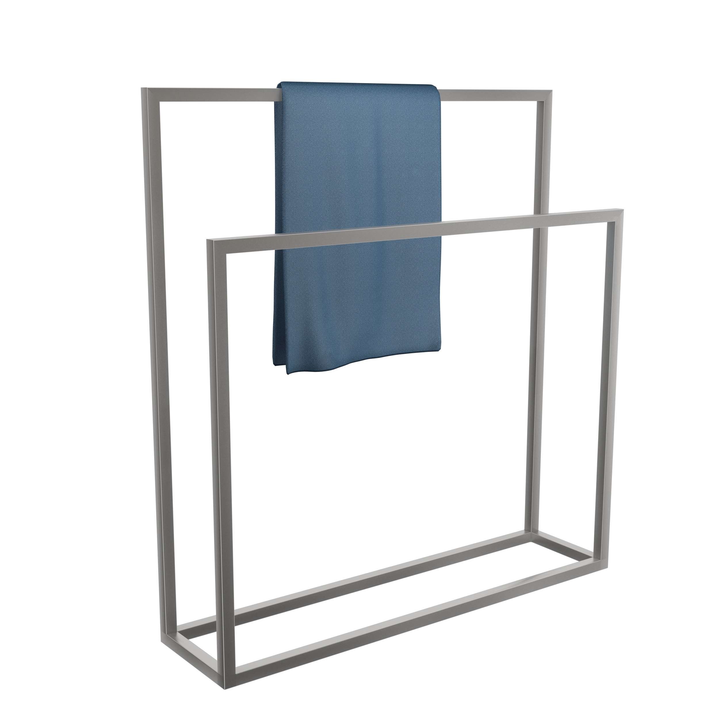 WP_NS_2_80_L_rend1 Wieszak na ręczniki stojący stal nierdzewna szlif L - imagine 1