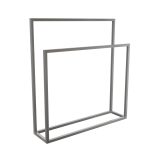 Wieszak na ręczniki stojący stal nierdzewna szlif L - imagine 3