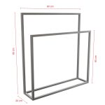 Wieszak na ręczniki stojący stal nierdzewna szlif L - imagine 2