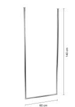 Wieszak sufitowy pojedynczy Long chrom M - imagine 3