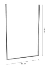 Wieszak sufitowy pojedynczy chrom L - imagine 3