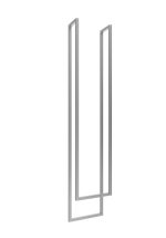 Wieszak na ręczniki sufitowy podwójny stal nierdzewna szlif XS