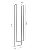 Wieszak na ręczniki sufitowy podwójny stal nierdzewna szlif XS - imagine 2