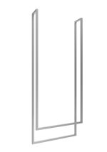 Wieszak na ręczniki sufitowy podwójny stal nierdzewna szlif M