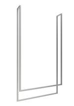 Wieszak na ręczniki sufitowy podwójny stal nierdzewna szlif L