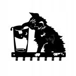 Wieszak do kuchni Kot ze szklanką