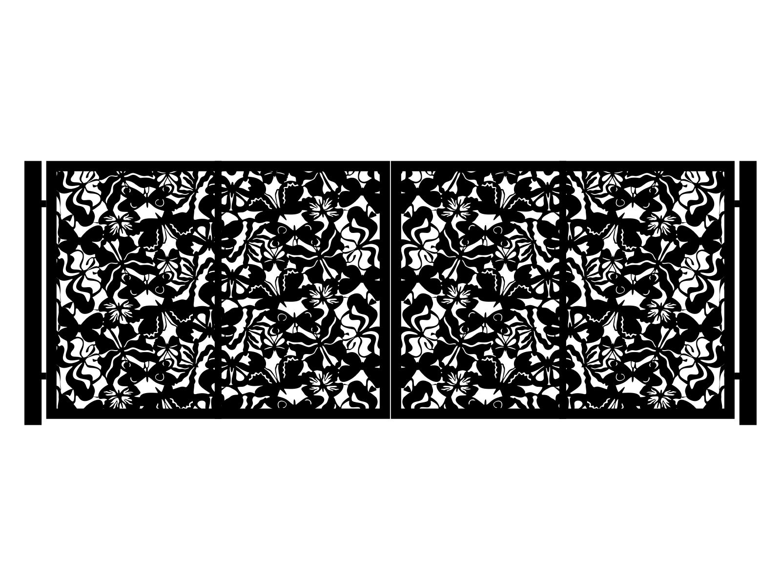 bds000-bot34-150-cza Poarta metalica Meliore 400×150 cm - imagine 1