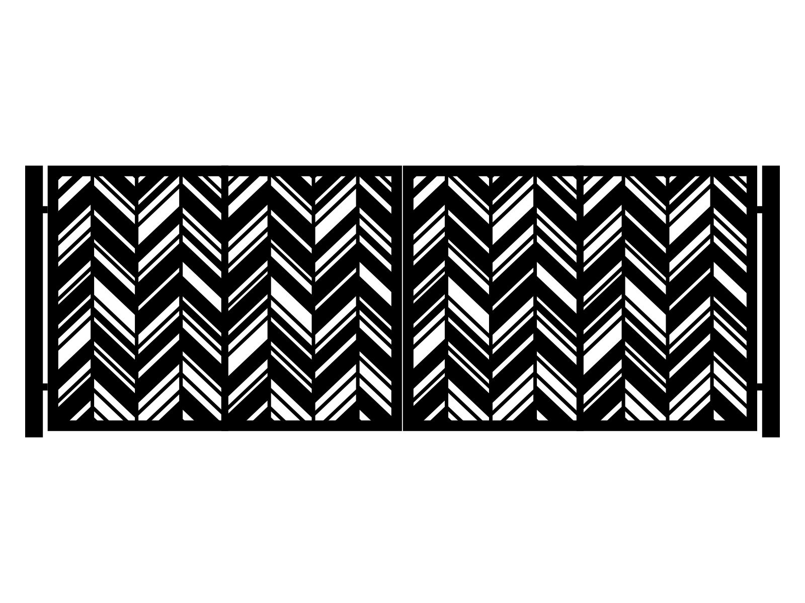 bds000-geo01-150-cza Poarta metalica Mia 400×150 cm - imagine 1