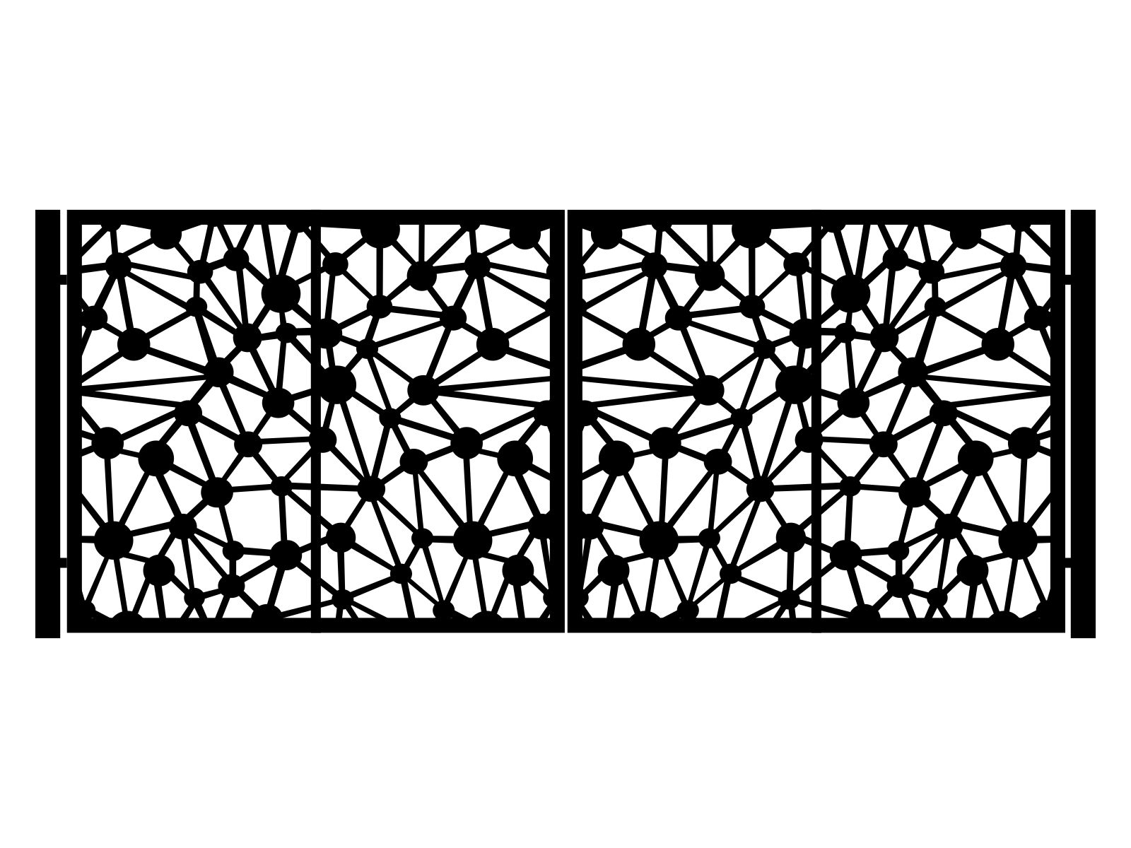 bds000-geo02-170-cza Poarta metalica Noemi 400×170 cm - imagine 1