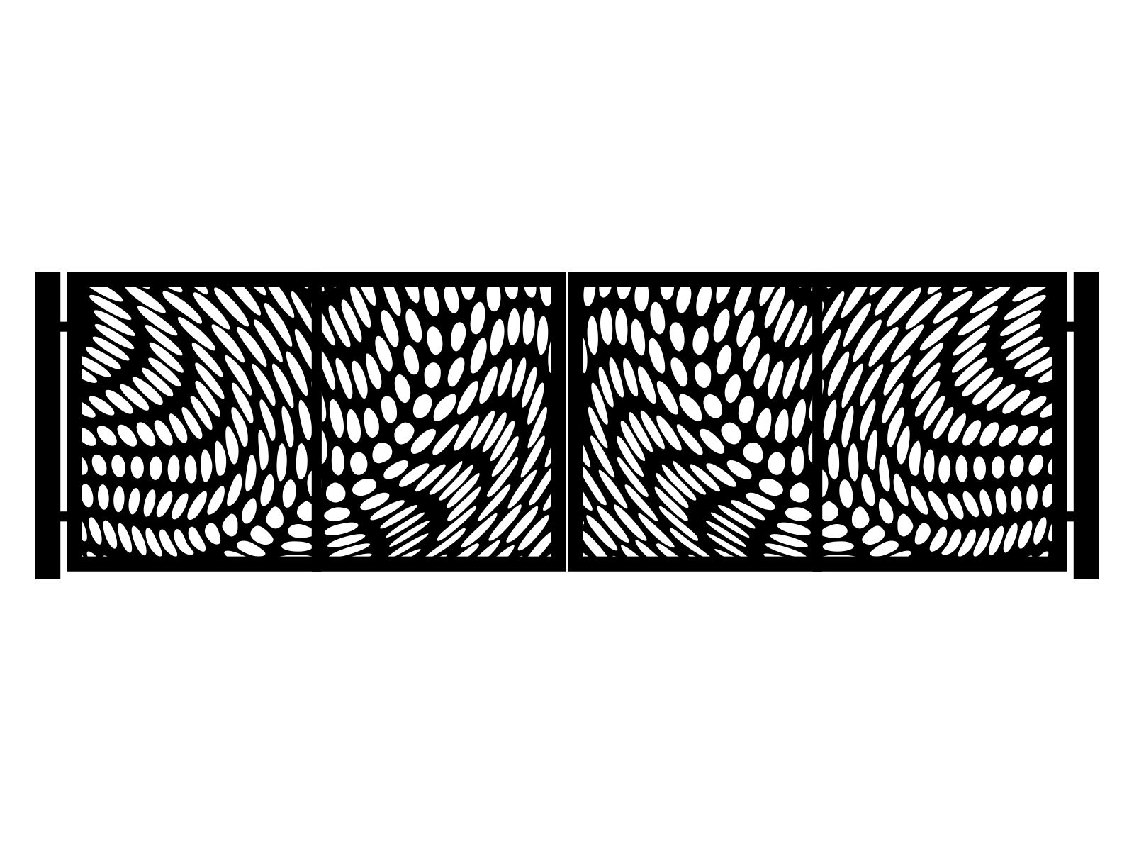 bds000-geo05-120-cza Poarta metalica Cornelia 400×120 cm - imagine 1