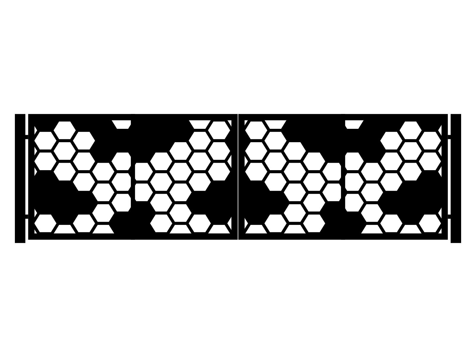 bds000-geo20-120-cza Poarta metalica Isabella 400×120 cm - imagine 1