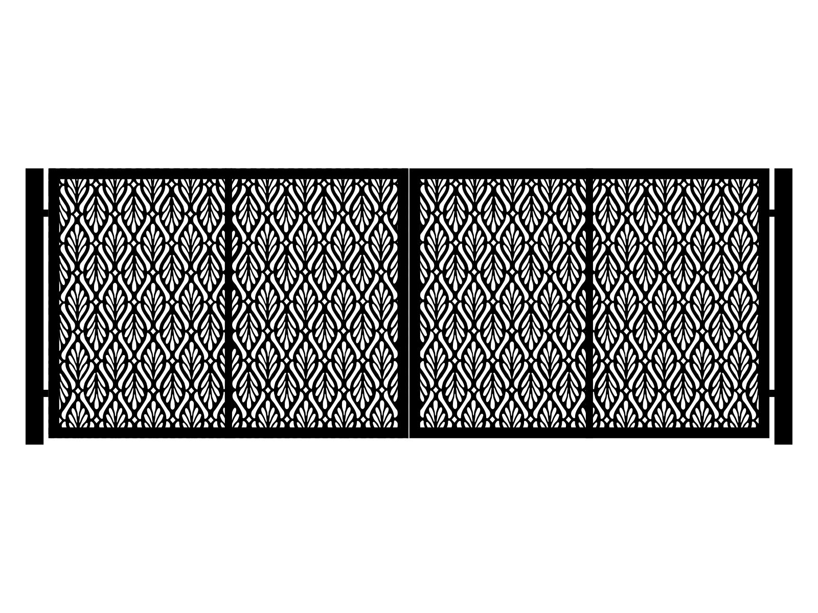 bds000-klas03-150-cza Poarta metalica Loretta 400×150 cm - imagine 1