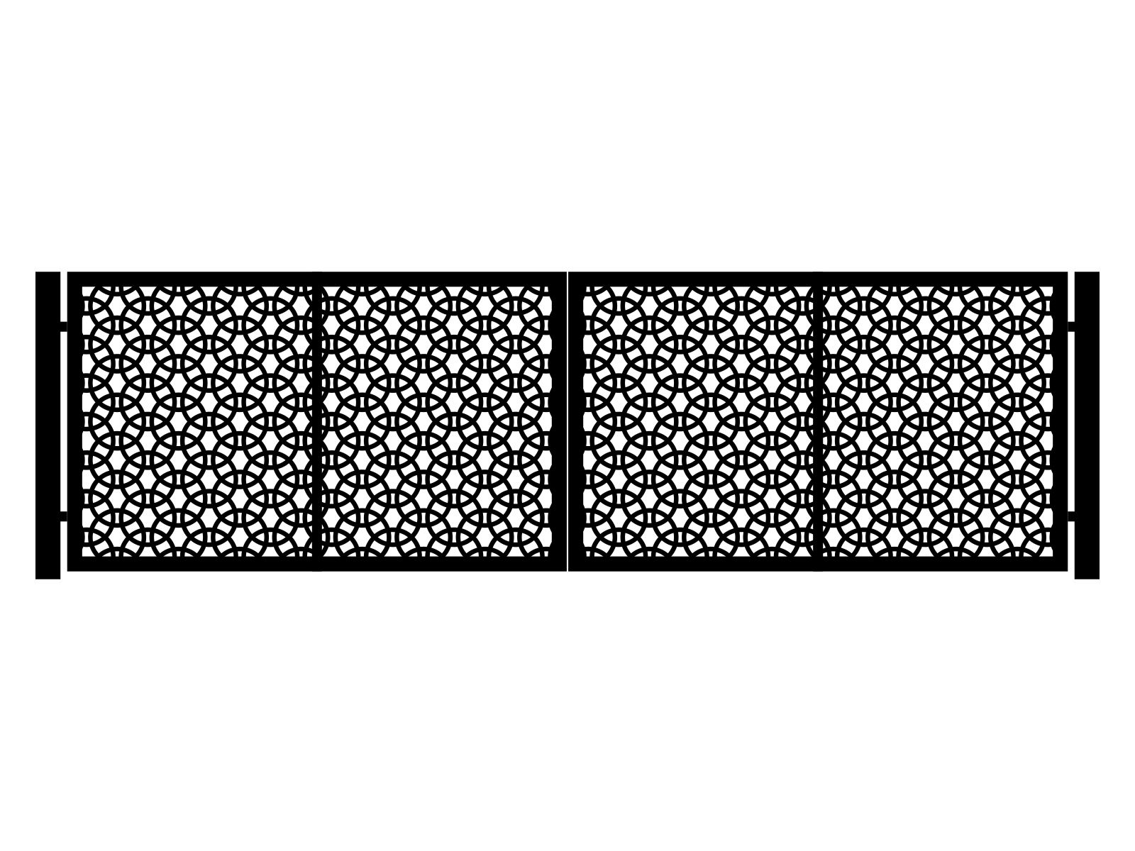 bds000-kps08-120-cza Poarta metalica Giulia 400×120 cm - imagine 1