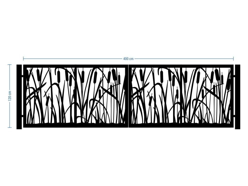 Poarta metalica Diana 400×120 cm - imagine 2