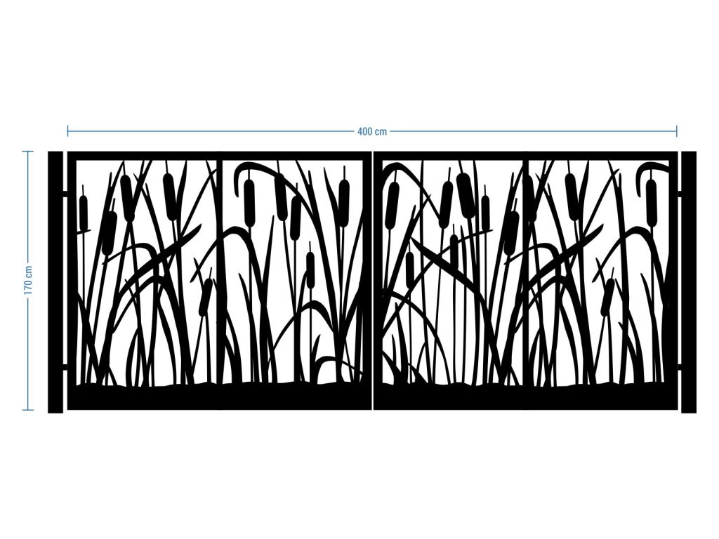 Poarta metalica Diana 400×170 cm - imagine 2