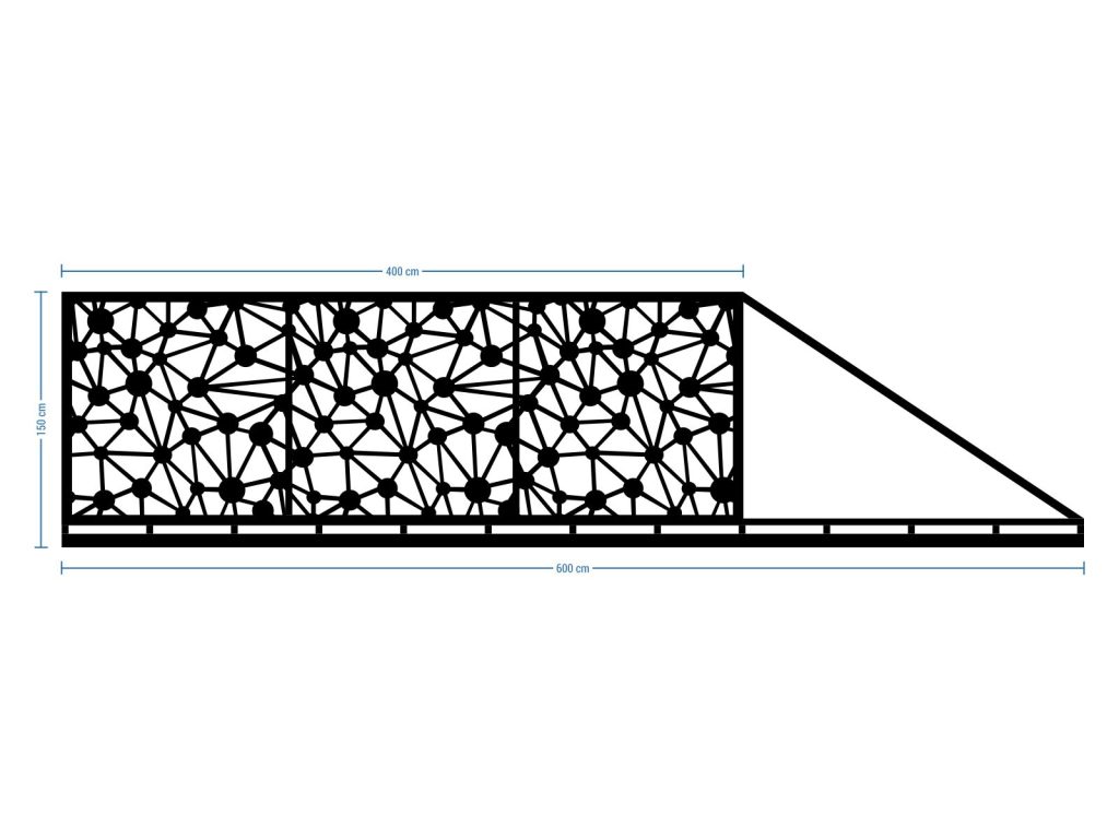 Poarta culisanta Noemi 600×150 cm - imagine 2