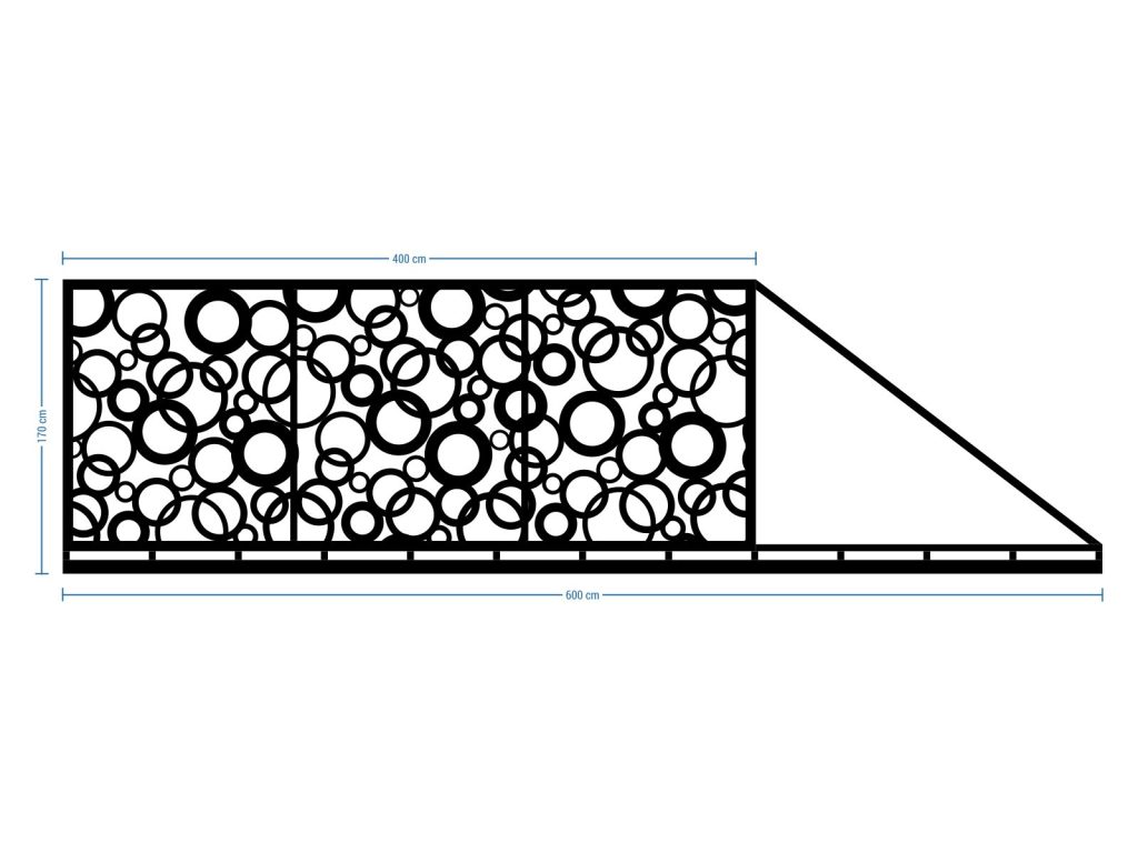 Poarta culisanta Felicia 600×150 cm - imagine 2