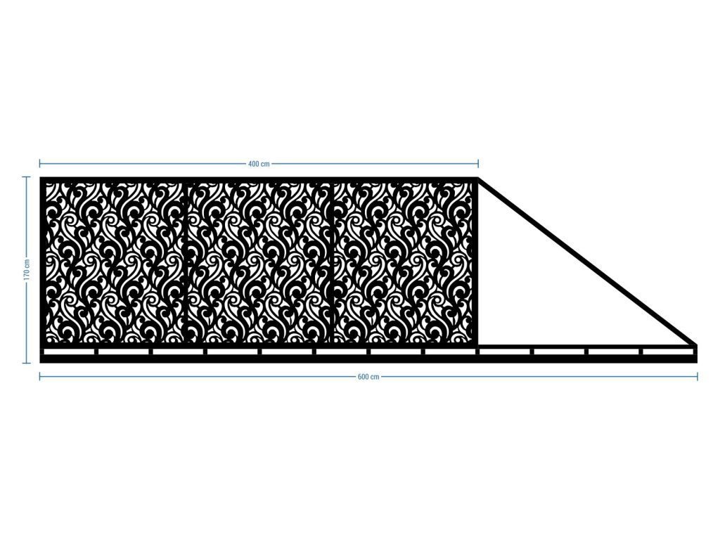 Poarta culisanta Luisa 600×170 cm - imagine 2