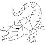 Decorațiune de perete metalică Crocodil 100 cm