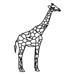 Decorațiune de perete metalică Girafă 50 cm
