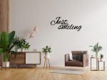 Napis metalic de perete Just keep smiling 70 cm - imagine 2