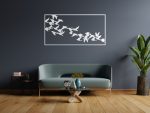 Decorațiune de perete metalică Păsări 100 cm - imagine 3