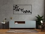 Decorațiune de perete metalică Păsări 100 cm - imagine 4