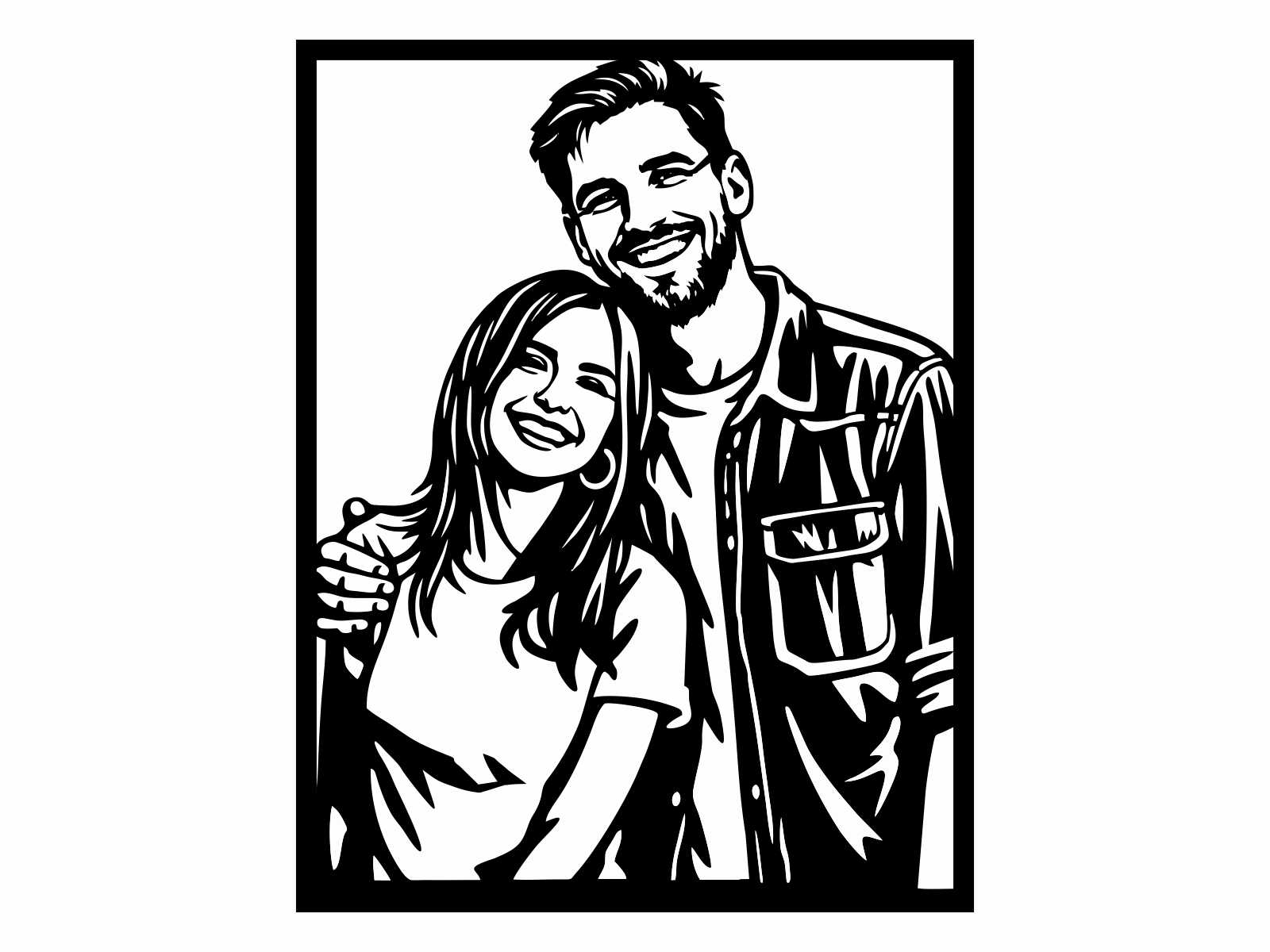 des147-cza Portret din fotografie metalic - imagine 1