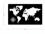 Harta lumii metalică cu trandafirul vânturilor - imagine 7