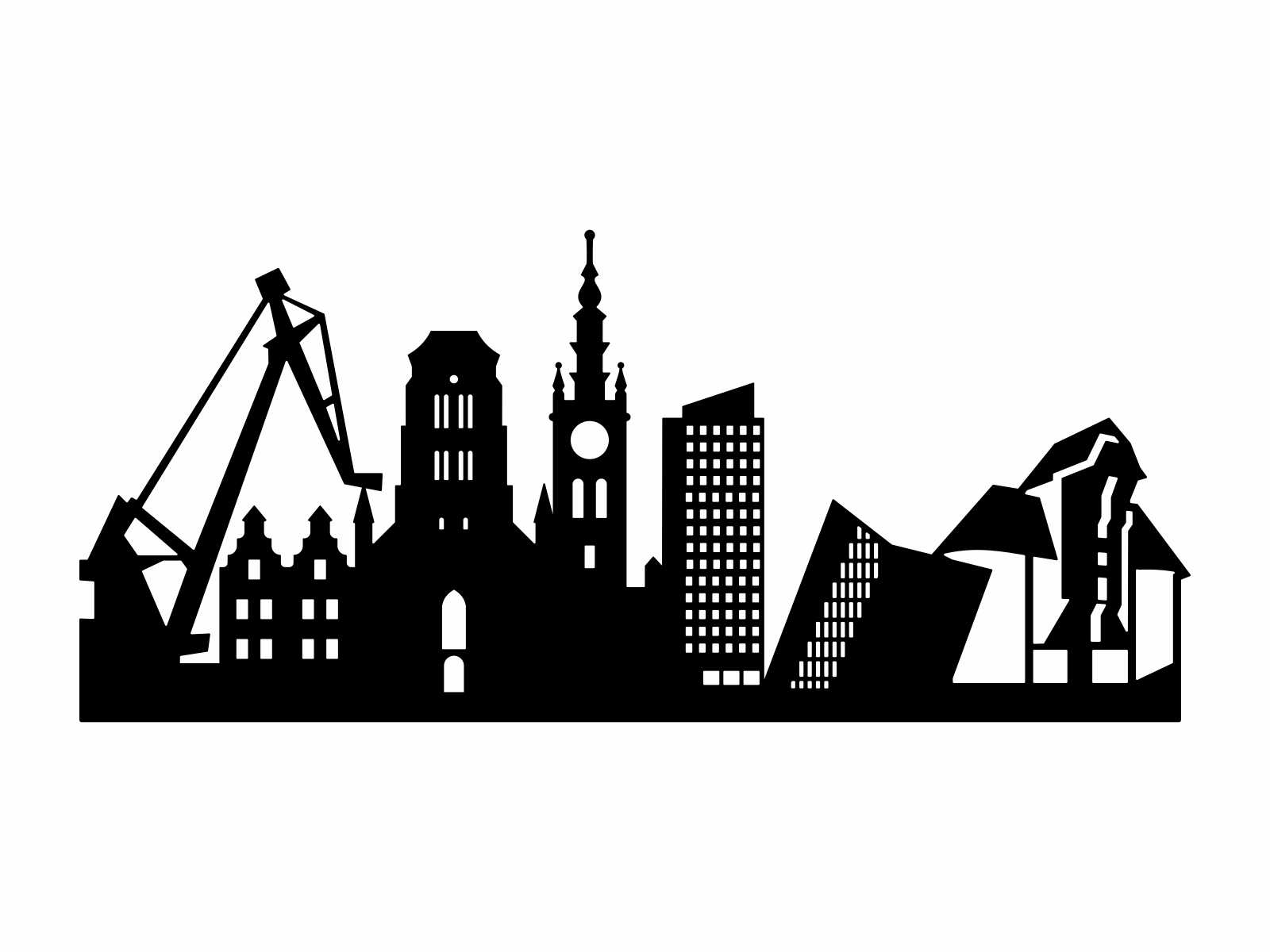 Panoramă Orașul Gdańsk Decorațiune de perete