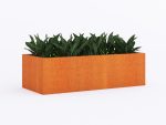 Jardinieră de grădină metalică Corten 45x105x30 cm - imagine 2