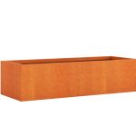 Jardinieră de grădină metalică Corten 45x120x30 cm