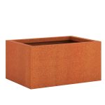 Ghiveci de grădină metalic Corten 45x60x30 cm