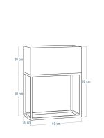 Suport pentru flori cu ghiveci adânc 30x60x80 - imagine 3