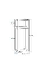 Suport pentru plante Loft industrial cu raft L - imagine 3