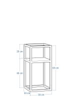Suport pentru plante Loft industrial cu raft M - imagine 3