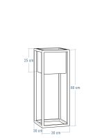 Stand pentru flori cu vas intern 30x30x80 - imagine 5
