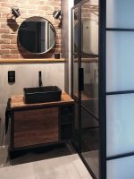 Oglindă Bergen metalică asimetrică stil scandinav 60 cm - imagine 5