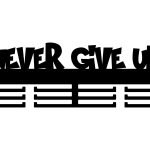 Suport Medalii Never give up 40 cm