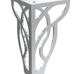 Picior de mobilier Louis Chrom 15 cm