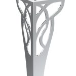 Picior de mobilier Louis Chrom 20 cm