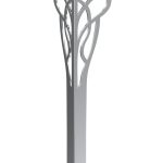 Picior de masă de cafea Louis Chrom 40 cm