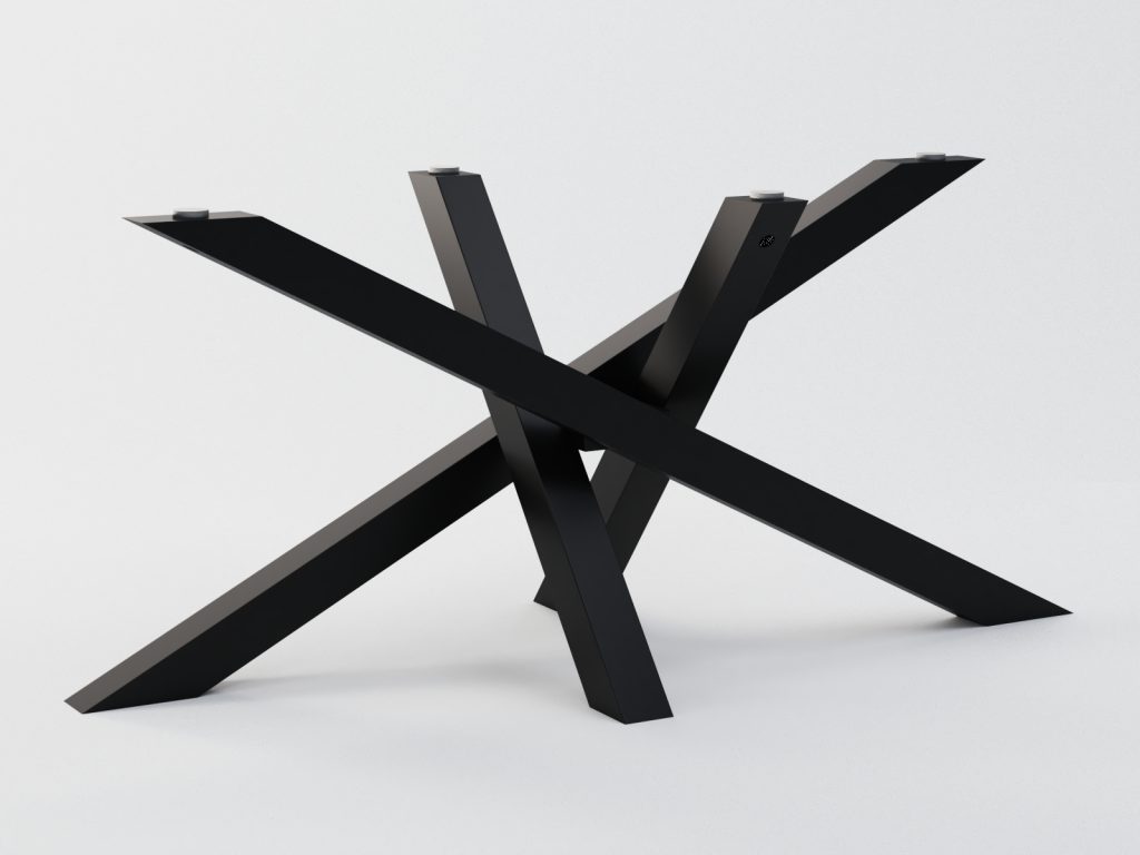 Picior metalic pentru masă Mediolan pentru blatul din sticlă L - imagine 2