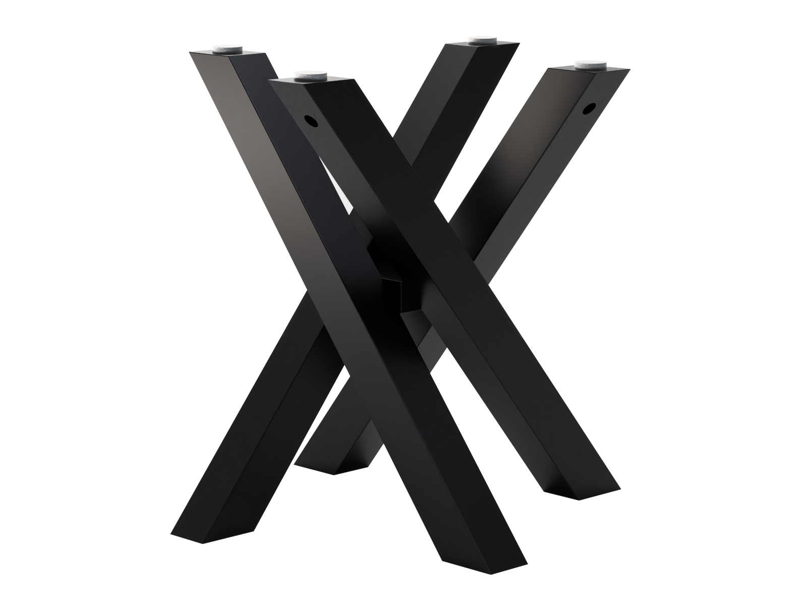 np-bs-108-70x70-h72-cza Picior metalic pentru masă Milano pentru blat din sticlă S - imagine 1