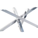 Podstawa ze stali nierdzewnej do blatu szklanego Mediolan Chrom L