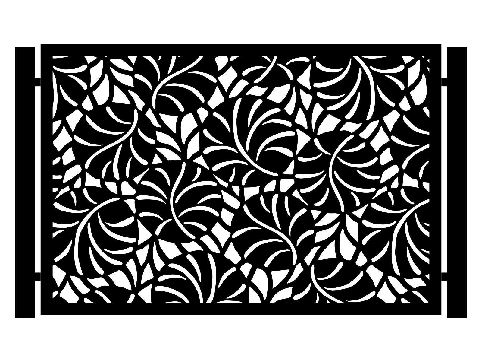 por000-bot06-135-cza Przęsło ogrodzeniowe Paxe 200×135 cm - imagine 1